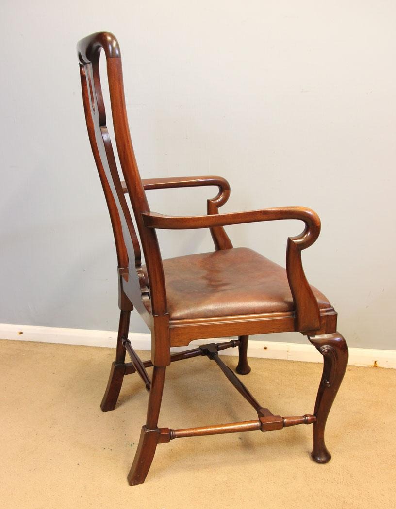 Mahogany Elbow Carver Desk Chair