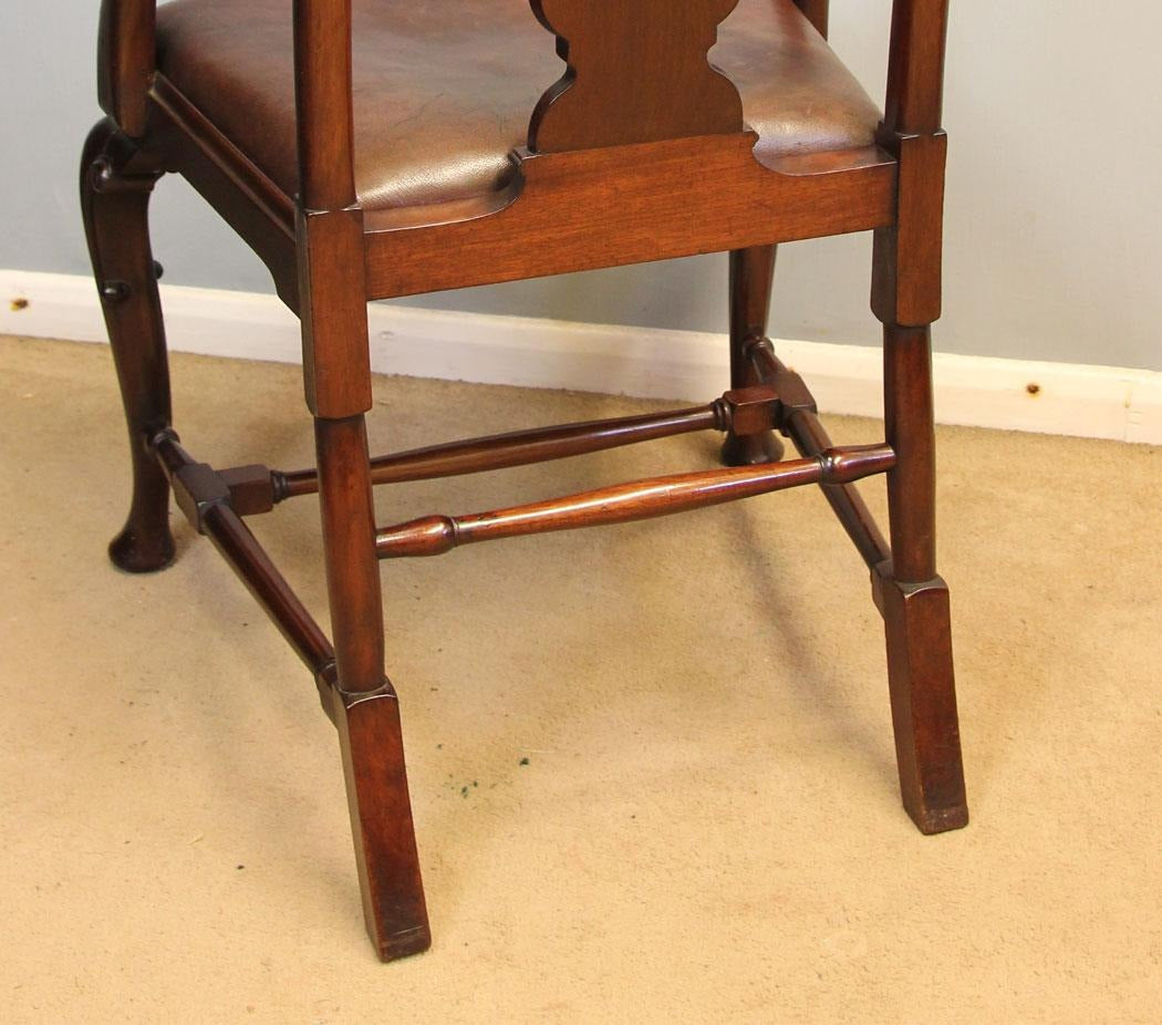 Mahogany Elbow Carver Desk Chair