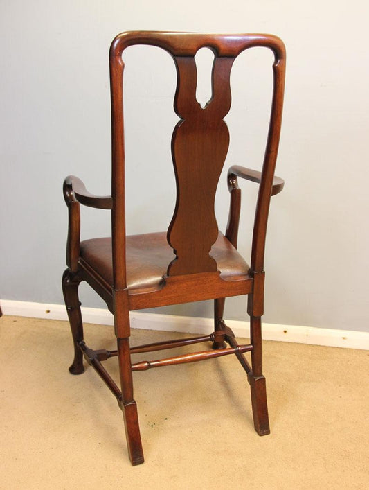 Mahogany Elbow Carver Desk Chair